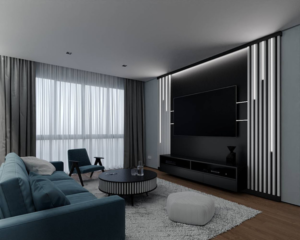 Lamely na paneli - záclonová tyč s LED osvetlením - 100,4 cm - Capri White