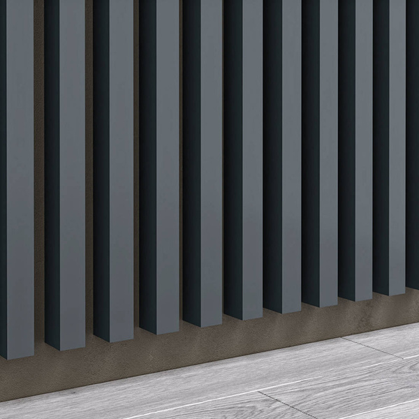 Antracit - Premium 3D lamely - Dekoratívne akustické vertikálne stenové panely