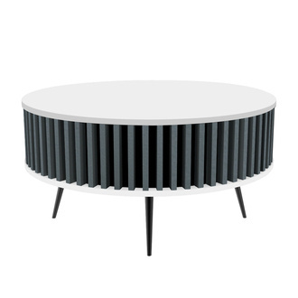 Konferenčný stolík Borneo - vrchná doska: BIELA - farba plutvy: antracit