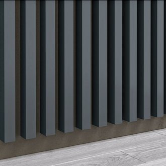 Antracit - Premium 3D lamely - Dekoratívne akustické vertikálne stenové panely