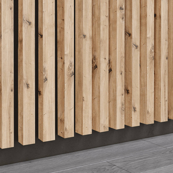 Prírodný dub Fornitury - Premium 3D lamely - Dekoratívne akustické vertikálne stenové panely