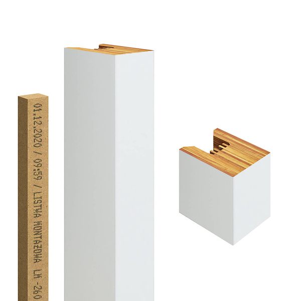 White Capri - Premium 3D lamely - Dekoratívne akustické vertikálne stenové panely