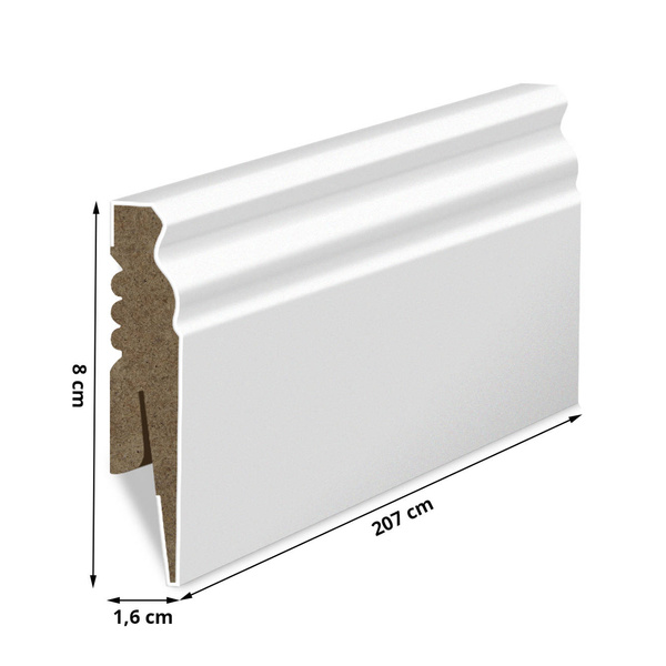 MDF lišta frézovaná - BIELA