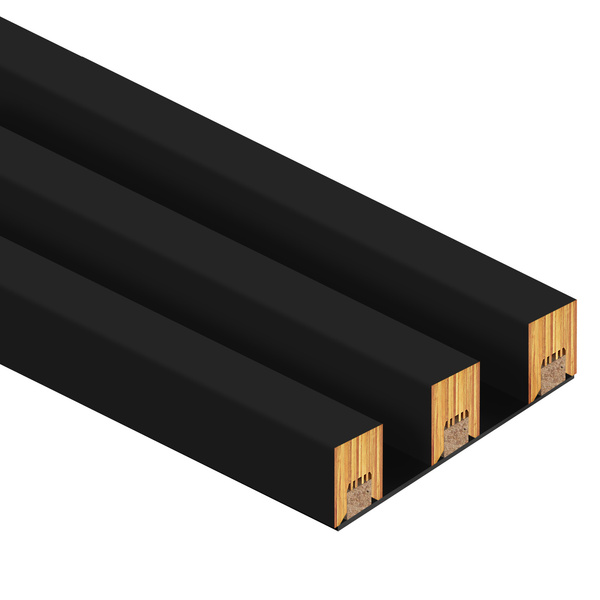 Lišty na doske - 3 kusy - základný modul - 13,5 cm - 18 farieb - čierna