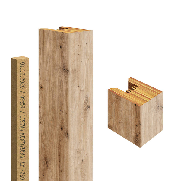 Prírodný dub Fornitury - Premium 3D lamely - Dekoratívne akustické vertikálne stenové panely