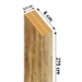 Lamely priečnika - prírodný dub Fornitury - 28 mm x 80 mm