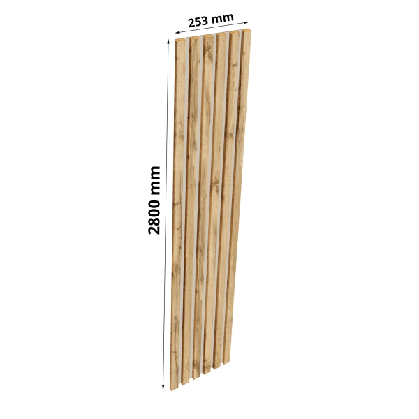 Lamely na kašmírovej doske - 12x28 mm - 6 kusov - základný modul - 25,3 cm - Wotan prírodný dub