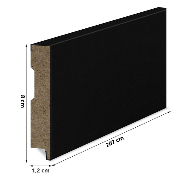 Hladká lišta z MDF - BIELA