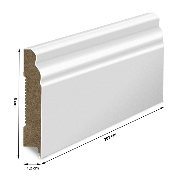 MDF lišta frézovaná - BIELA