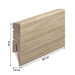 Hladká lišta z MDF - FORNITURE NATURAL OAK