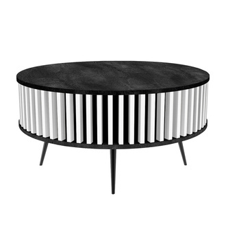 Konferenčný stolík Borneo - Stolová doska: K353 RT - Farba plutvy: Capri biela