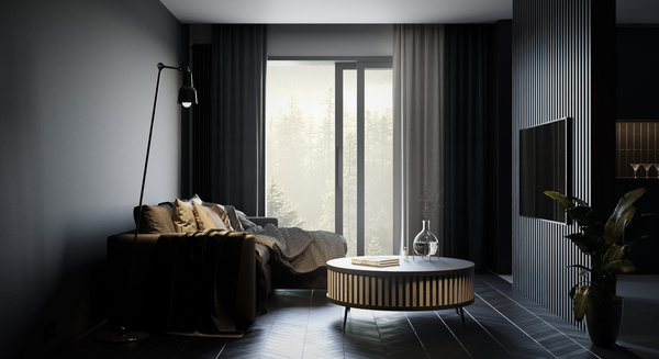 Čierna - 3D lišty Premium - Dekoratívne akustické vertikálne stenové panely