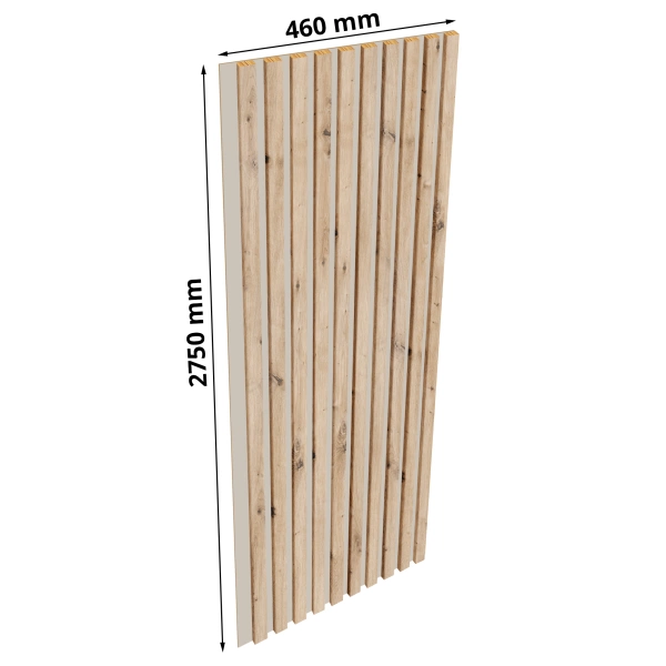 Lamely na kašmírovej doske - 12x28 mm - 10 kusov - spojovací modul - 46 cm - dub Artisan