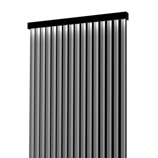 Lamely na paneli - záclonová tyč s LED osvetlením - 100,4 cm - sivá