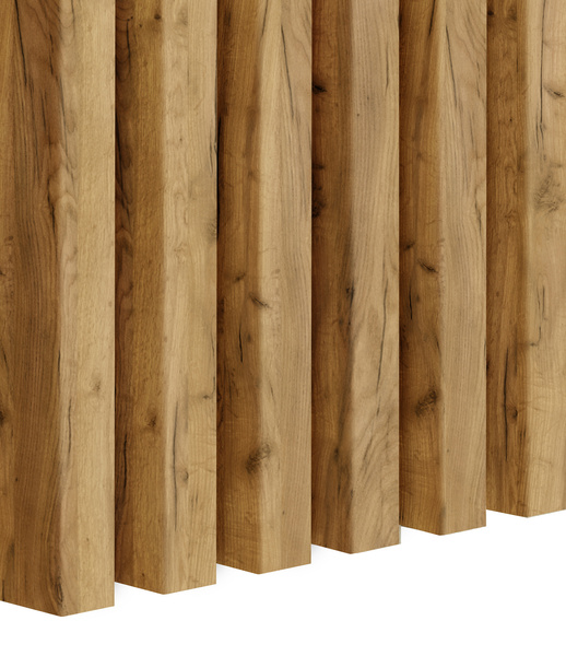 Prírodný dub Fornitury - Premium 3D lamely - Dekoratívne akustické vertikálne stenové panely