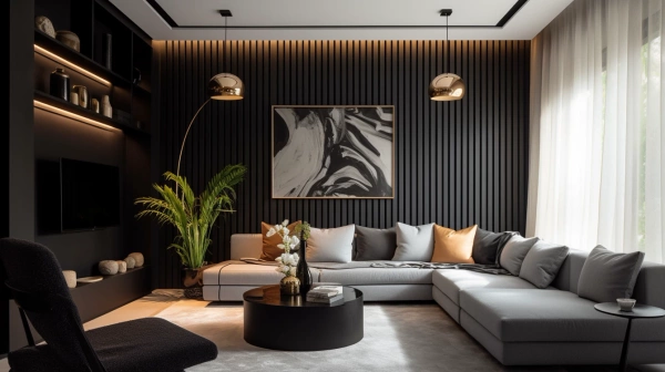 Lamely na paneli - 16x16 mm - 5 kusov - spojovací modul - 17 cm - 9 farieb - svetlý betón Loft