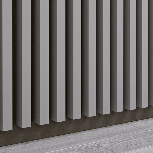 Sivá - 3D lišty Premium - Dekoratívne akustické vertikálne stenové panely