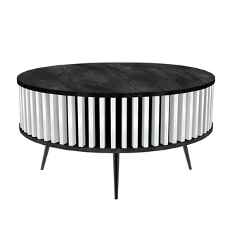 Konferenčný stolík Borneo - vrchná doska: K353 RT - farba obloženia: Capri White vysoký lesk