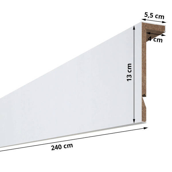 Dekoračný kryt na záclonovú tyč - Capri white