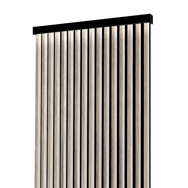 Lamely na paneli - záclonová tyč s LED osvetlením - 100,4 cm - prírodný dub jaseň