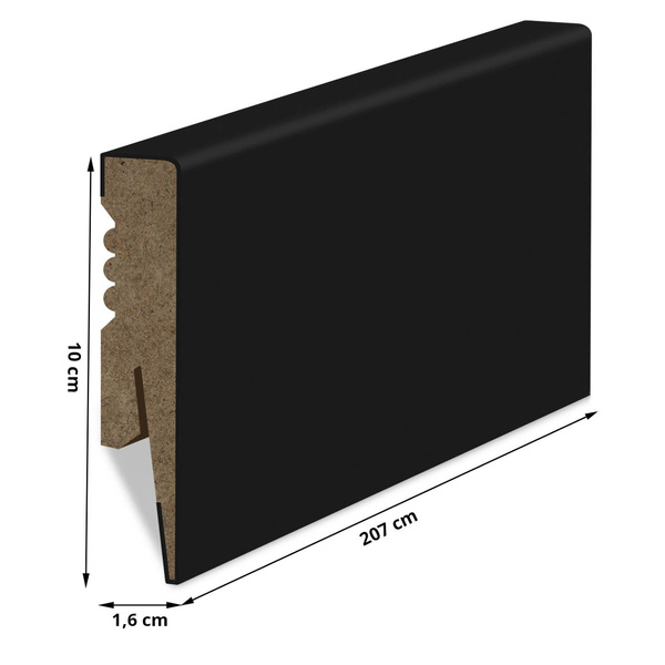 Obkladová doska MDF hladká - ČIERNA