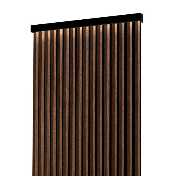 Lamely na paneli - záclonová tyč s LED osvetlením - 100,4 cm - Capri Walnut