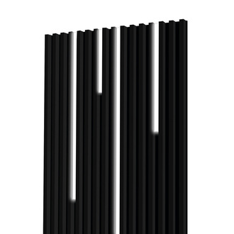 Chrom na paneli - lineárne lampy - 100,4 cm - čierna