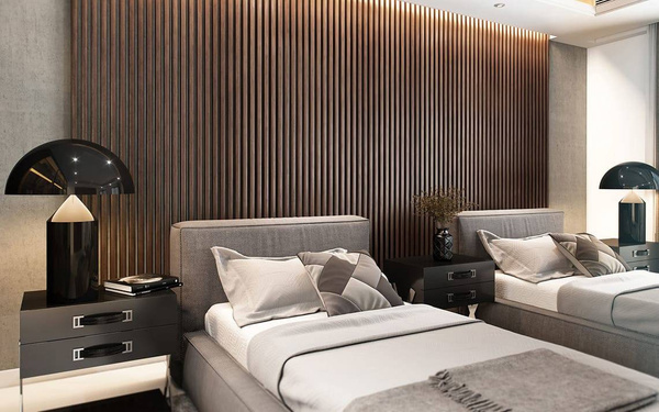 Capri Walnut - Premium 3D Llamellas - Dekoratívne akustické vertikálne stenové panely