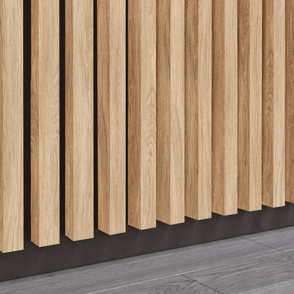 Prírodný dub Fornitury - Premium 3D lamely - Dekoratívne akustické vertikálne stenové panely