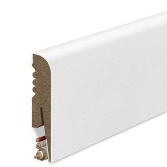 Hladká lišta z MDF - BIELA