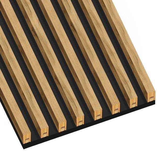 Prírodný dub Wotan - lišty na doske - 8 kusov - základný modul - 48,4 cm - 18 farieb