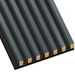 Antracit - lišty na paneli - 7 kusov - spojovací modul - 45,5 cm