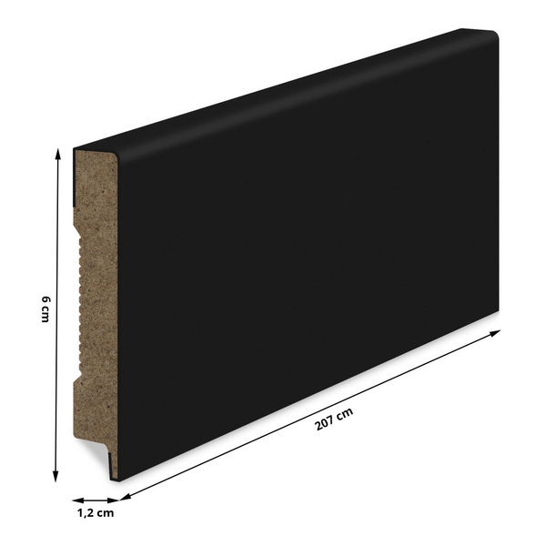 Obkladová doska MDF hladká - ČIERNA
