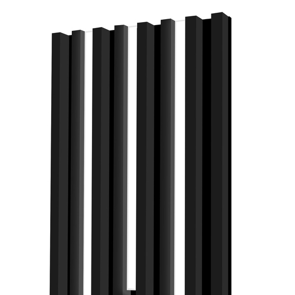 Chrom na paneli - lineárne lampy - 48,4 cm - čierna