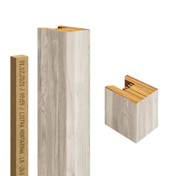 Prírodný dub jaseň - Prémiové 3D lamely - Dekoratívne akustické vertikálne stenové panely