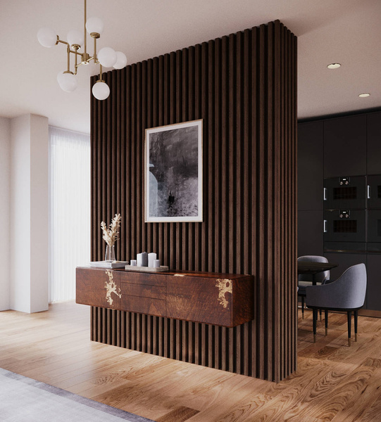 Lamely na paneli - 3 kusy - základný modul - 13,5 cm - 22 farieb - Capri Walnut