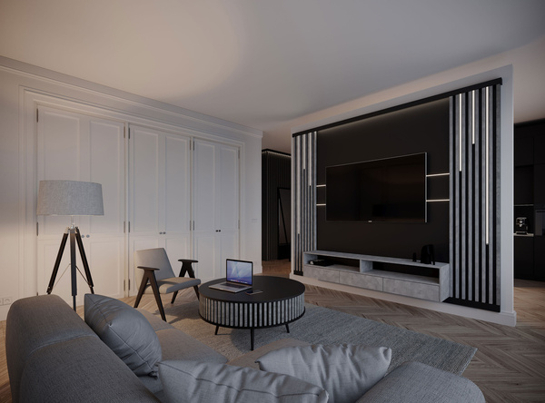 Sivá - 3D lišty Premium - Dekoratívne akustické vertikálne stenové panely