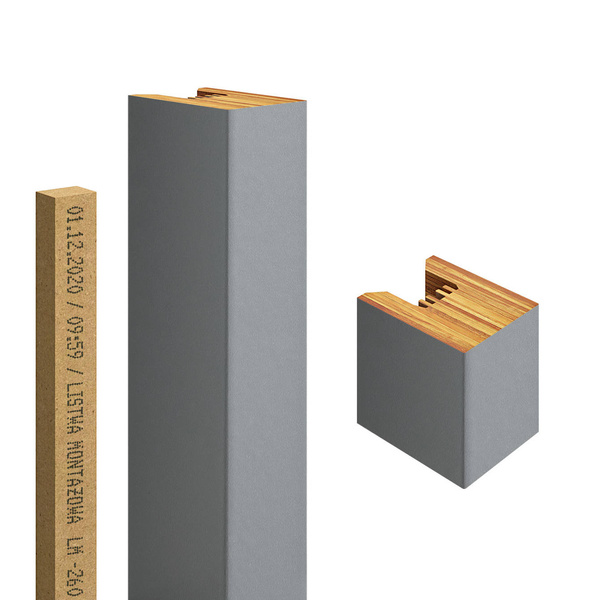 Sivá - 3D lišty Premium - Dekoratívne akustické vertikálne stenové panely