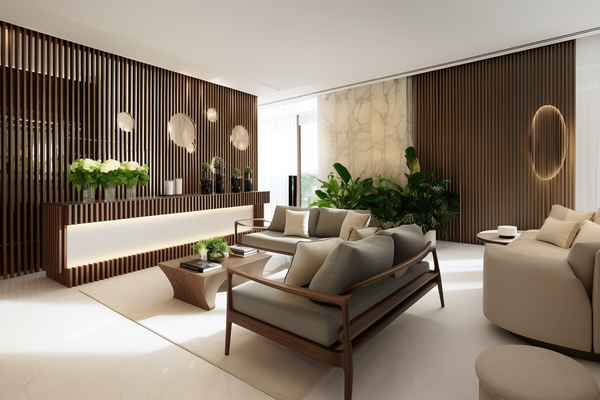 Capri Walnut - Premium 3D Llamellas - Dekoratívne akustické vertikálne stenové panely