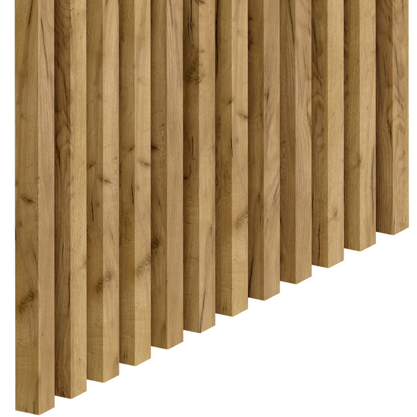 Prírodný dub Fornitury - Premium 3D Slim S lišty - 20x20 mm - Trojrozmerné nábytkové stenové panely