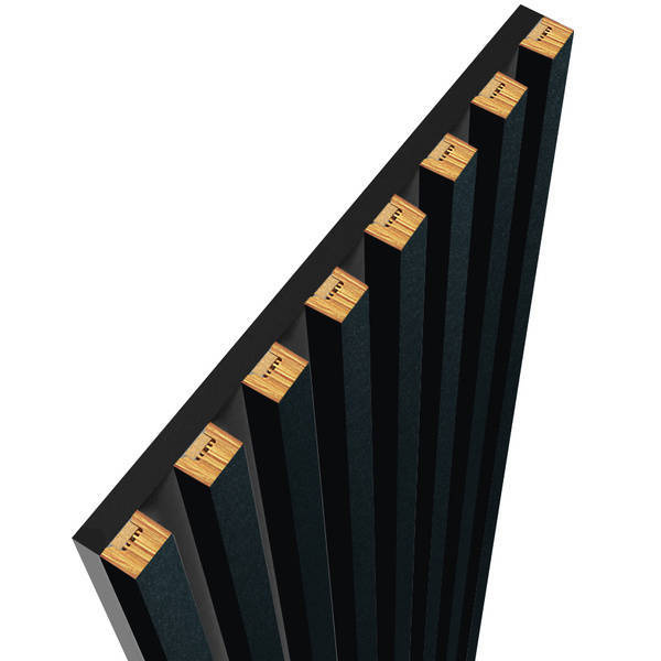 Čierna - Lamely na paneli - 16 kusov - základný modul - 100,4 cm