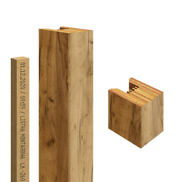 Prírodný dub Fornitury - Premium 3D lamely - Dekoratívne akustické vertikálne stenové panely