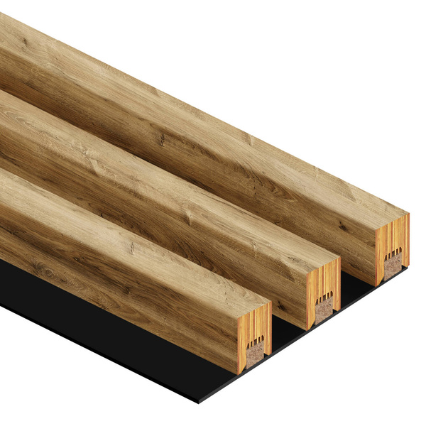 Lamely na paneli - 3 kusy - spojovací modul - 17 cm - 18 farieb - prírodný dub Lancelot