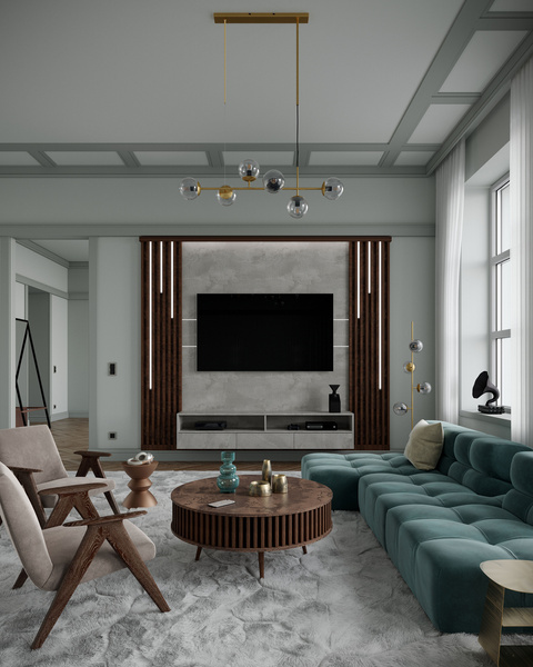 Lamely na paneli - záclonová tyč s LED osvetlením - 100,4 cm - Capri Walnut