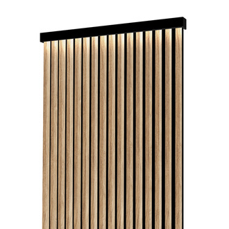 Lamely na paneli - záclonová tyč s LED osvetlením - 100,4 cm - prírodný dub Fornitury