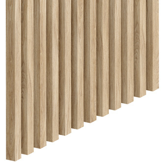 Prírodný dub Fornitury - Premium 3D Slim S lišty - 20x20 mm - Trojrozmerné nábytkové stenové panely