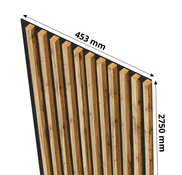 Lamely na paneli - 20x20 mm - 11 kusov - spojovací modul - 45,3 cm - Prírodný dub Wotan