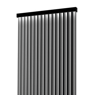 Lamely na paneli - záclonová tyč s LED osvetlením - 100,4 cm - sivá