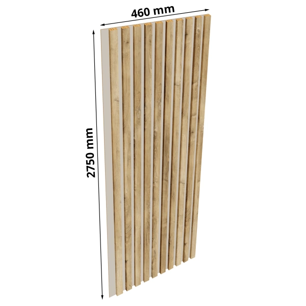 Lamely na kašmírovej doske - 12x28 mm - 10 kusov - spojovací modul - 46 cm - prírodný dub Lancelot