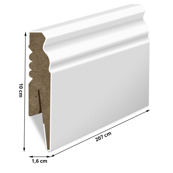 MDF lišta frézovaná - BIELA